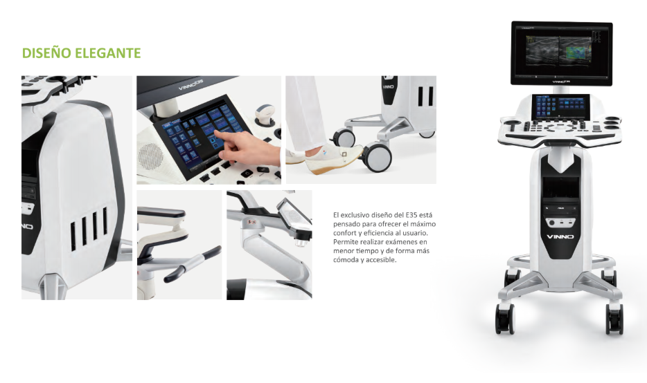 Ecógrafo Vinno E35: Diseño elegante y moderno para las demandas más exigentes