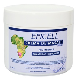 [1582] Crema de masaje KLH de 500 ml para Fisioterapia (con árnica y harpagofito) de EFICELL
