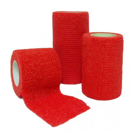 [1547x12] Caja 12 uds. cohesiva NT Rojo 10 cm x 4.5 mt  